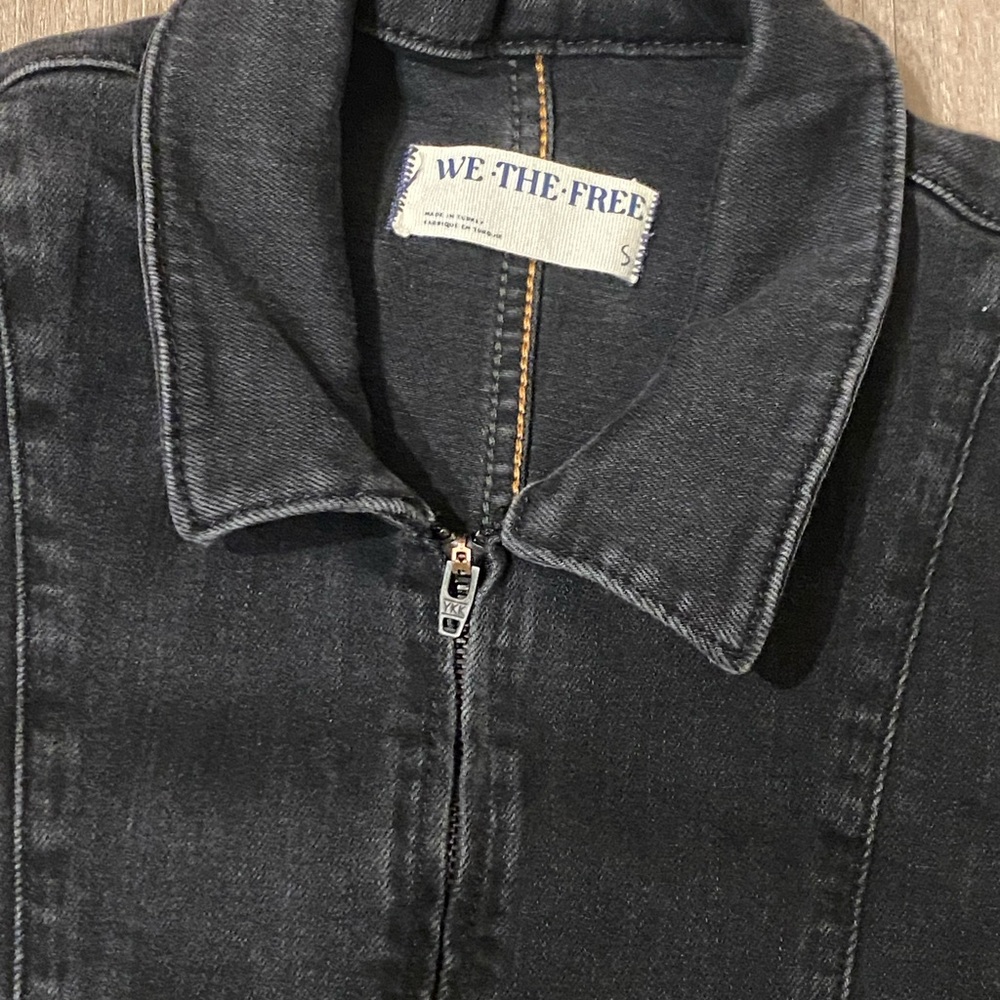 We The Free Black Short-Sleeve Denim Jumpsuit - Picture 7 of 7